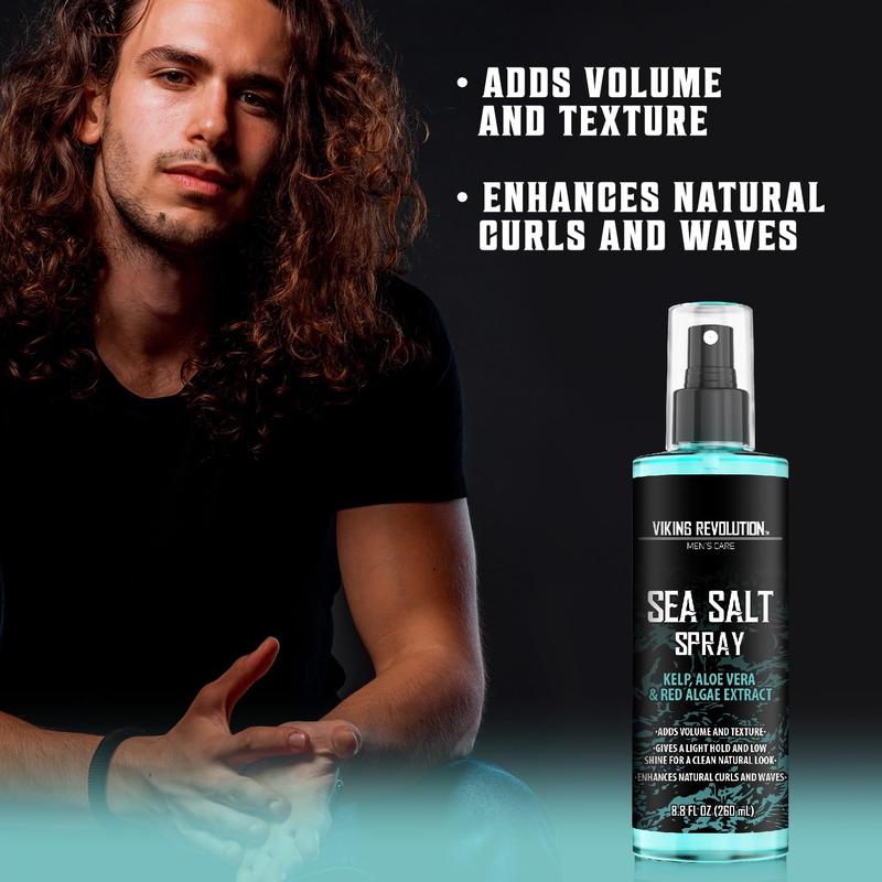 Viking Revolution Sea Salt Spray for Hair Men - Hair Texturizing Spray with Kelp, Aloe Vera and Red Algae Extract - Surf Spray to Add Volume and Texture Sea Salt Spray for Men Beach Hair Spray - 8.8Oz no brand