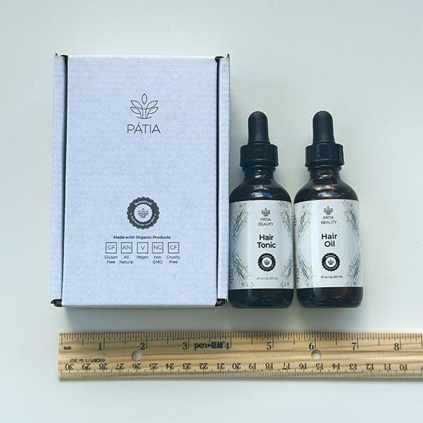 PÀTIA All Natural Hair Tonic & Hair Oil 2fl OZ Liquid Dual Set Vegan Non GMO - Hair Care Comfort