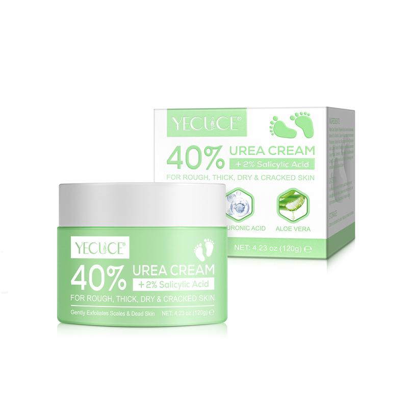 YECUCE 40% Urea Cream with 2% Salicylic Acid, Cuticle Softener, Dead Skin Callus Remover, Skin Barrier Cream For Cracked Heels, Feet, Knees, Elbows, Hands