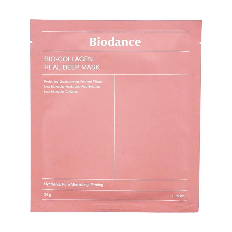 Biodance Bio-Collagen Real Deep Mask, Hydrating, Pore Minimizing, Firming, 1.19 oz.*4pcs Overnight Mask