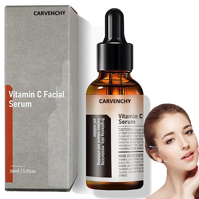 CARVENCHY Vitamin C Facial Serum Essence, Hydration, Skin Moisturized, 1.01oz