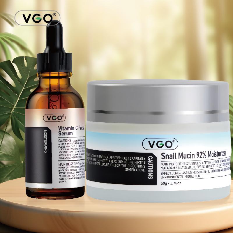 **VGO Snail Mucin 92% Moisturizer | Baba De Caracol Restorative Daily Face Gel Cream for Dry & Sensitive Skin, 50g   1.76oz | Oil Control | Gentle Hyaluronic Skincare | La Roche Deep Hydration | Chemical Exfoliation | Ordinary Gel B3 Hydrating Cream