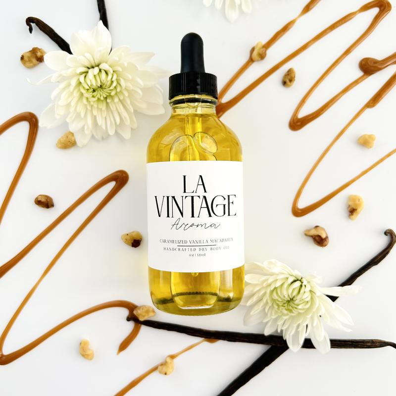 Caramelized Vanilla Macadamia Body Oil 4oz