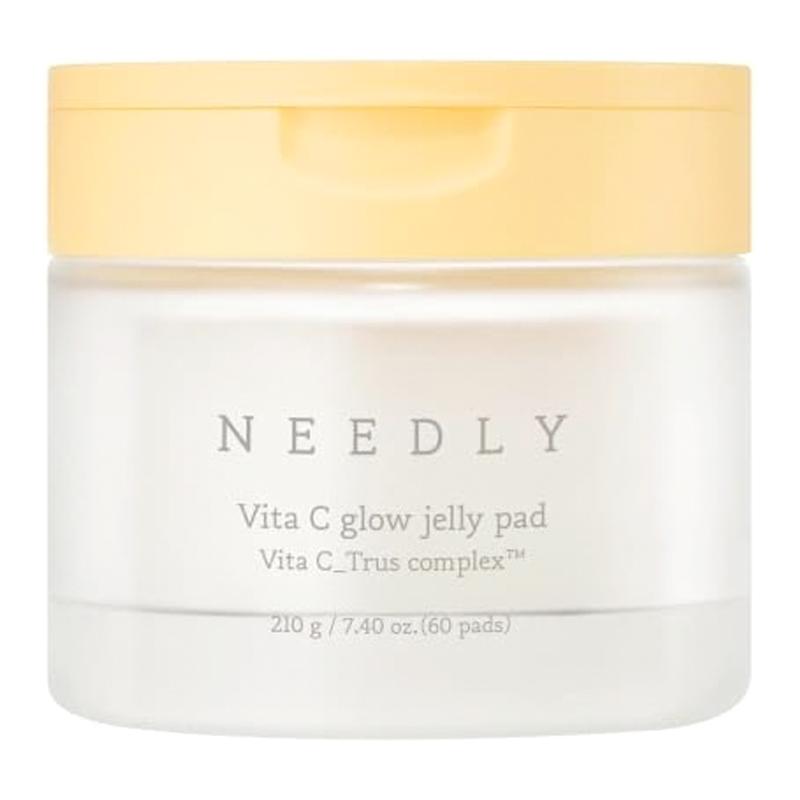 NEEDLY - Vita C Glow Jelly Pad (60 pads) | Brightening Toner Pads for Dark Spots, Hyperpigmentation