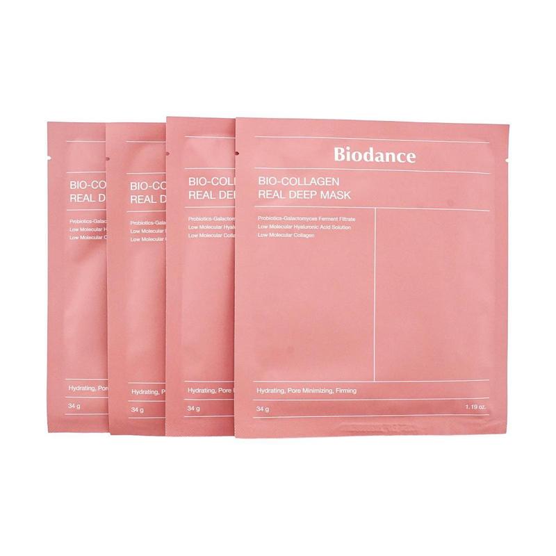 Biodance Bio-Collagen Real Deep Mask, Hydrating, Pore Minimizing, Firming, 1.19 oz.*12pcs Overnight Mask