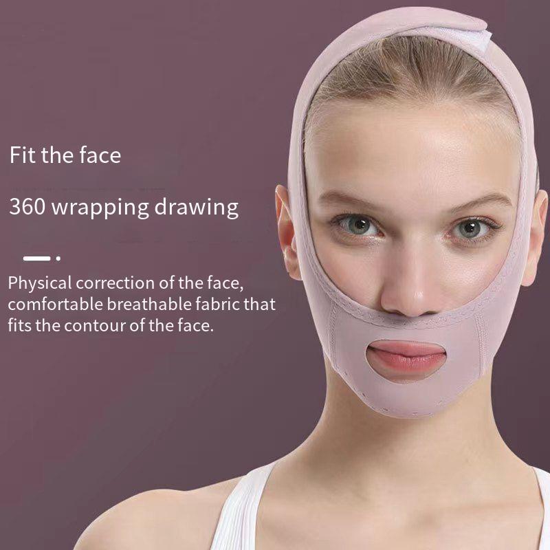 [Limited Discount] Reusable lifting mask, ladies' V-shaped double-chin face-lifting device, chin strap, mask face-lifting strap, V-shaped face-lifting mask face-lifting strap, one-line to prevent sagging.