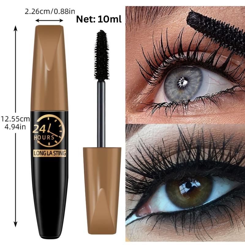 Long Lasting Waterproof Mascara, 1 Count Natural Curl Eyelashes Mascara, Eyelashes Lengthening Volumizing Defining, Professional Eye Makeup Products, Cosmetic Gift, Christmas, Christmas Gift