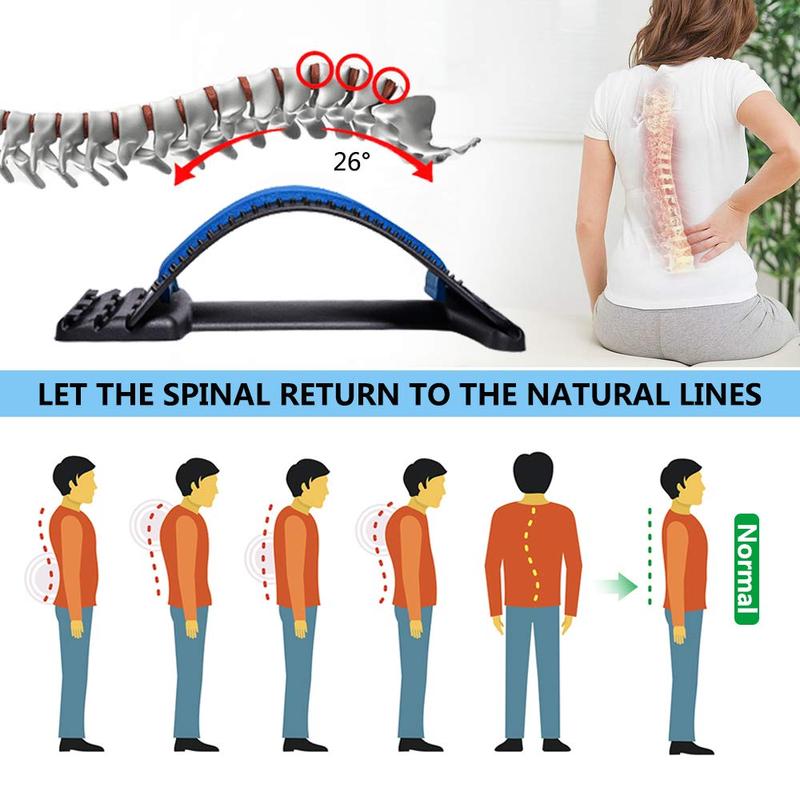 Back Stretcher, Spine Board, Multi-Level Back Massager Lumbar, Pain Relief Device for Herniated Disc, Sciatica, Scoliosis, Lower and Upper Back Stretcher Support