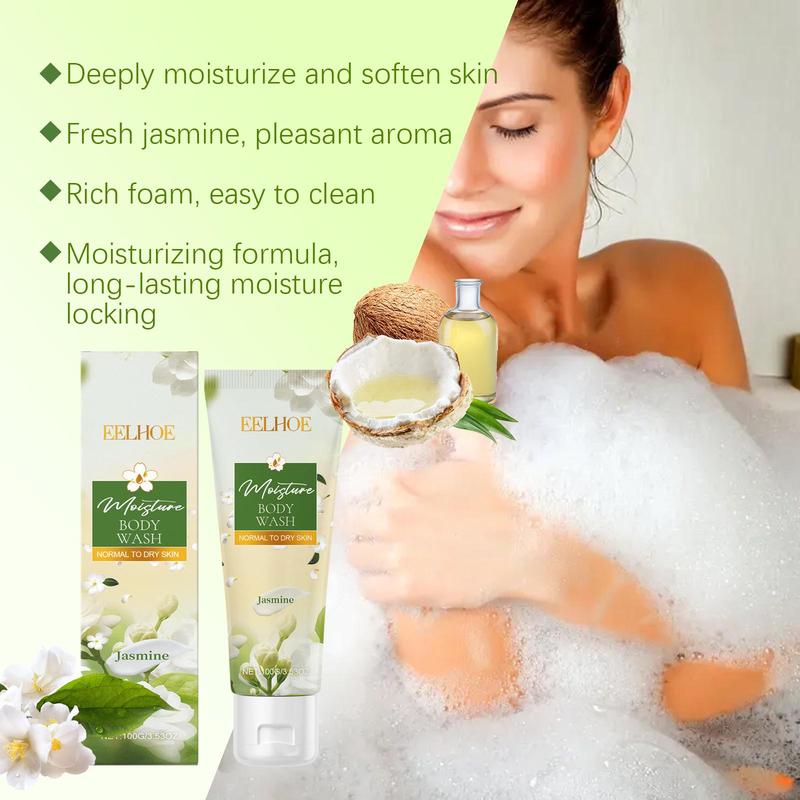 Jasmine Fragrance Body Wash, 1 2 Counts Moisturizing Body Wash, Gentle Cleansing Body Care Product for Women & Men