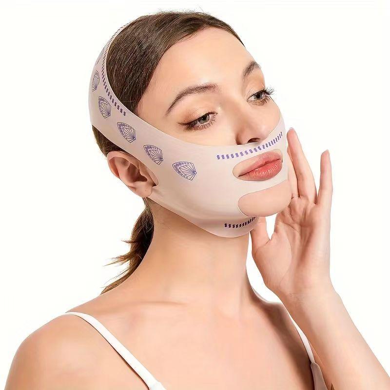 V Line Face Lifting Strap, Double Chin Cheek Lifting Bandage, V Shaped Skin Firming Mask, Sleeping Mask Strap Band for Girl Women's Gift