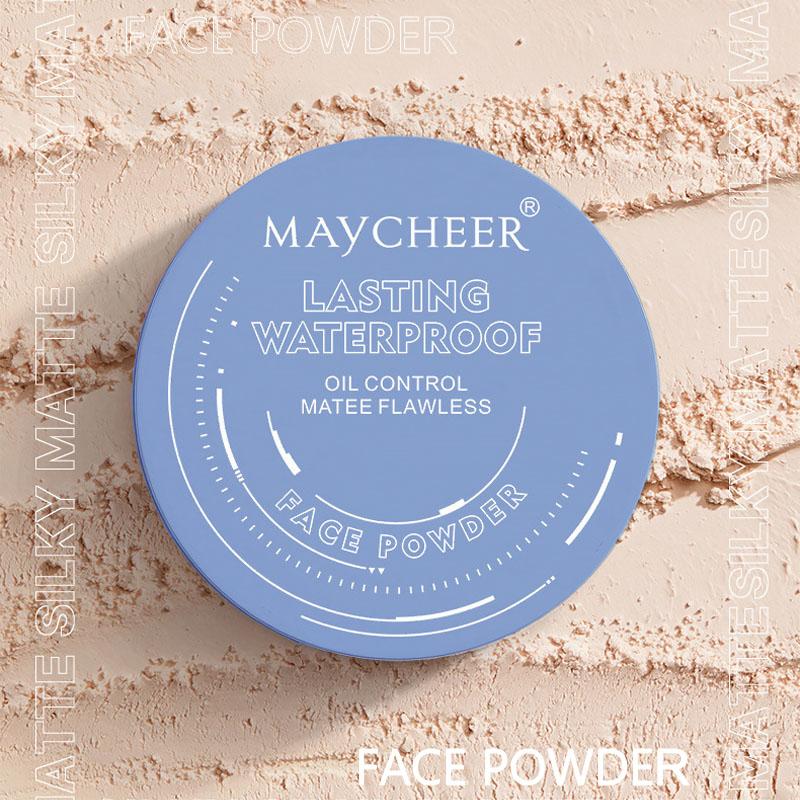 MAYCHEER Beauty Powder Cake for Long-Lasting Makeup Hold , Waterproof, Oil Control, Natural Look - Suitable for All Skin Types - Cosmetic