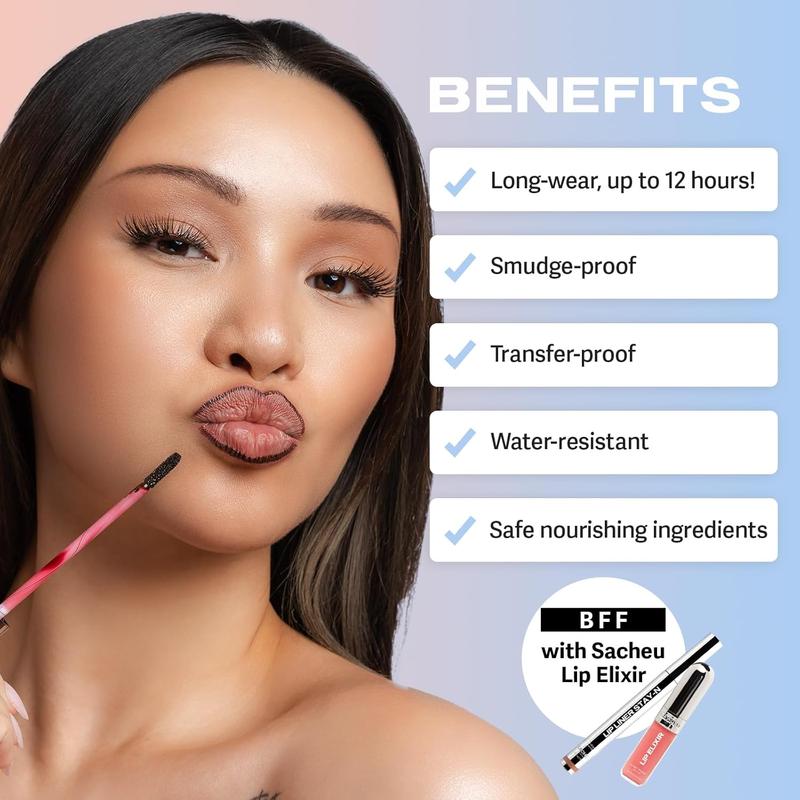 Lip Liner Stay-N - Peel Off Lip Liner Tattoo, Long Lasting Lip Stain Peel Off, Infused with Hyaluronic Acid & Vitamin E