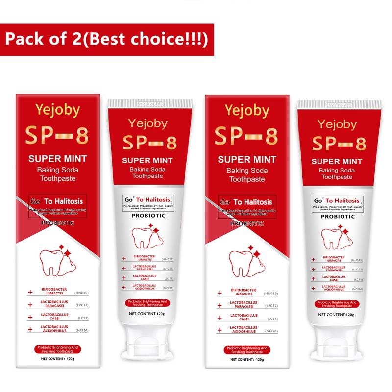 [+5$Get 2Pcs] SP-8 PROBIOTIC WHITENING Toothpaste rich in many probiotics Effective Tooth Cleaning and Oral Health Management,Effect is better than SP-6 and SP-7,SP-8 SP-6 SP-4 sp-8 sp-6 sp-4 sp8 sp6 sp4