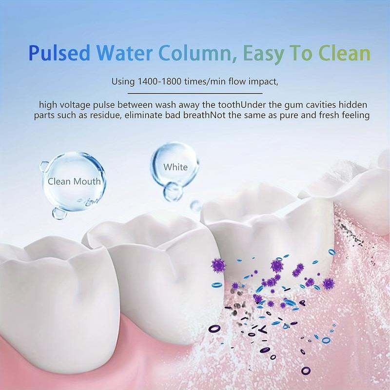 Oral Cleaner, Multipurpose Water Flosser, 3 Cleaning Modes, IPX7 Waterproof, Deep Gum Cleaning, Ideal for Home, Travel, and Braces Care, Popular Gift