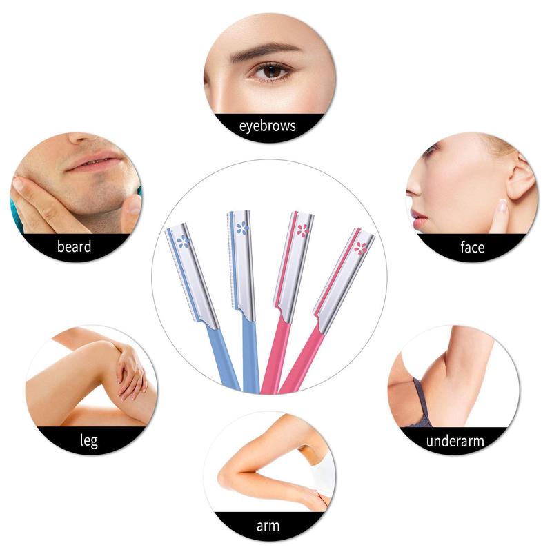 10 Pieces Eyebrow Razor for Women Facial Shaver Razor Brow Shaper Eyebrow Trimmer Dermaplaner Shaping Tool with Cover - Safe and Multi-functional