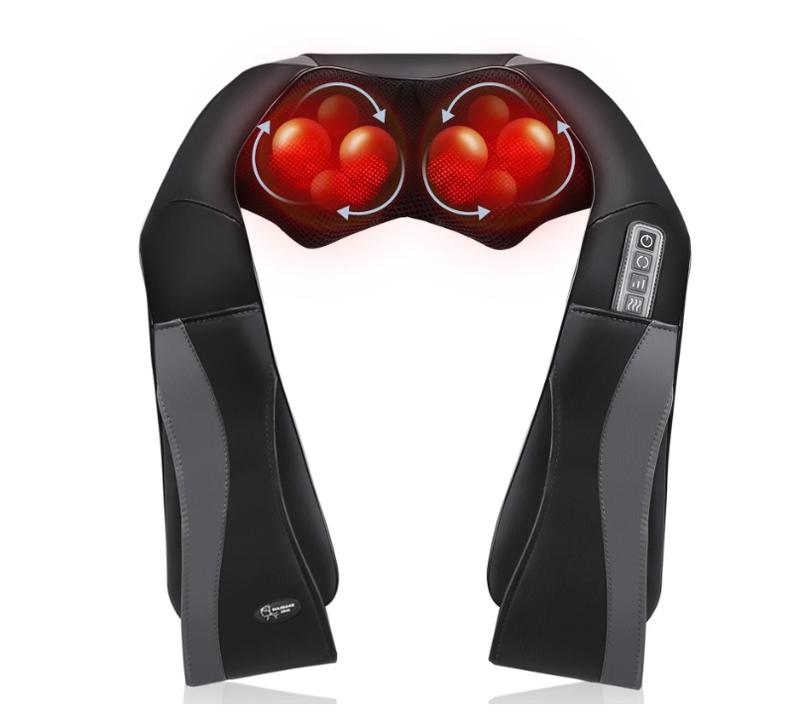 Shiatsu Neck Shoulder Massager Electric Back Massage with Kneading Massage for Shoulder, Legs, Use in Office and Home