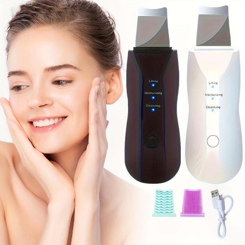 Rechargeable Ultrasonic Facial Cleansing Machine, 1 Box Facial Skin Scrubber with Accessories, Deep Cleansing Facial Skin Care Tool for Women