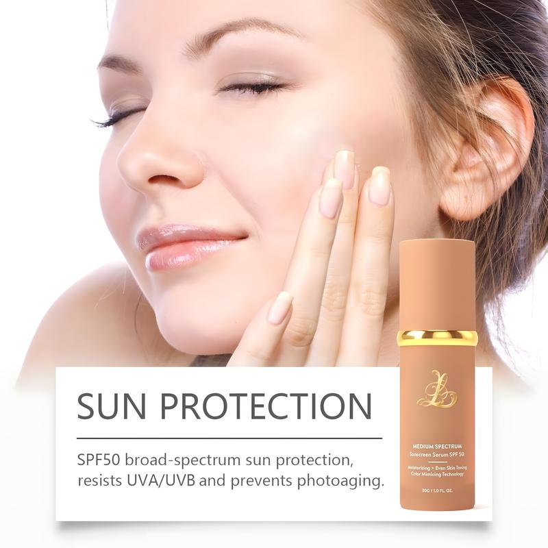 4-in-1 Foundation with SPF 50+ Hydrating, Longwearing, Waterproof, Color-Changing Makeup for Full Coverage, Concealer, and Sunscreen