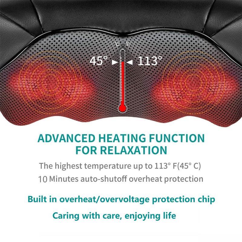 Cordless Neck & Shoulder Massager, 1 Box Electric Back Massager with Heat, Deep Tissue Muscle Massager for Neck, Back, Shoulder, Waist, Leg, Foot, Blind Massager for Christmas Gift, Winter & New Year Gift, Stocking Fillers