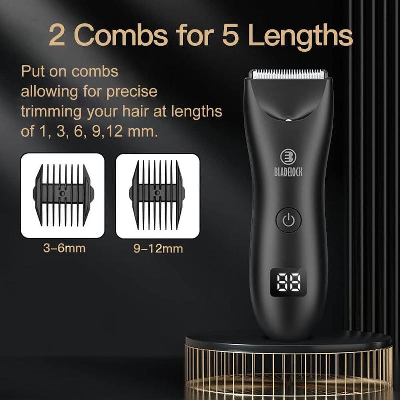 Electric Hair Trimmer Kit, Rechargeable Hair Clipper with Lcd Display, Waterproof Body Hair Trimmer for Men, Men's Grooming Kit for Gifts, Clippers,  Clippers for Men