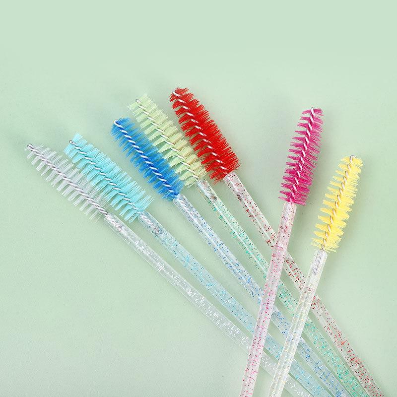 Random Color Spiral Eyelash Curling Brushes, 100pcs set Disposable Mascara Brushes, Eyelash Spoolie Brushes, Makeup Tools For Women