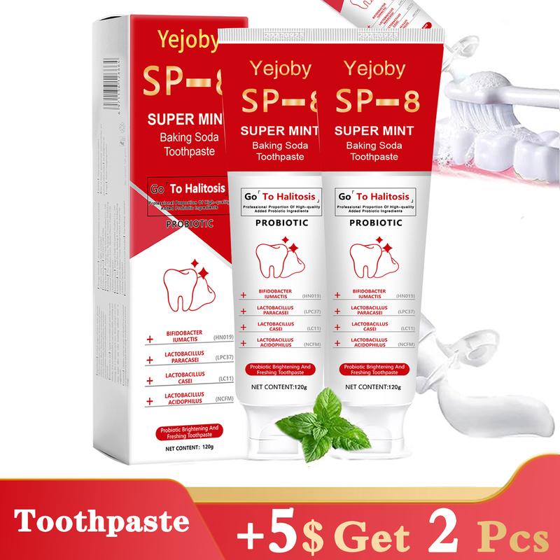 [+5$Get 2Pcs] SP-8 PROBIOTIC WHITENING Toothpaste rich in many probiotics Effective Tooth Cleaning and Oral Health Management,Effect is better than SP-6 and SP-7,SP-8 SP-6 SP-4 sp-8 sp-6 sp-4 sp8 sp6 sp4