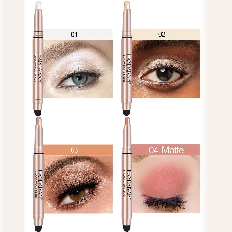 Long Lasting Eyeshadow Pen, 12pcs set Shimmering & Matte Double-ended  Eyeshadow Pen for Women & Girls, Easy to Apply for Eye Makeup, Christmas Gift