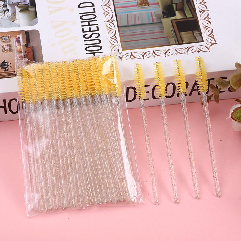 Random Color Spiral Eyelash Curling Brushes, 100pcs set Disposable Mascara Brushes, Eyelash Spoolie Brushes, Makeup Tools For Women