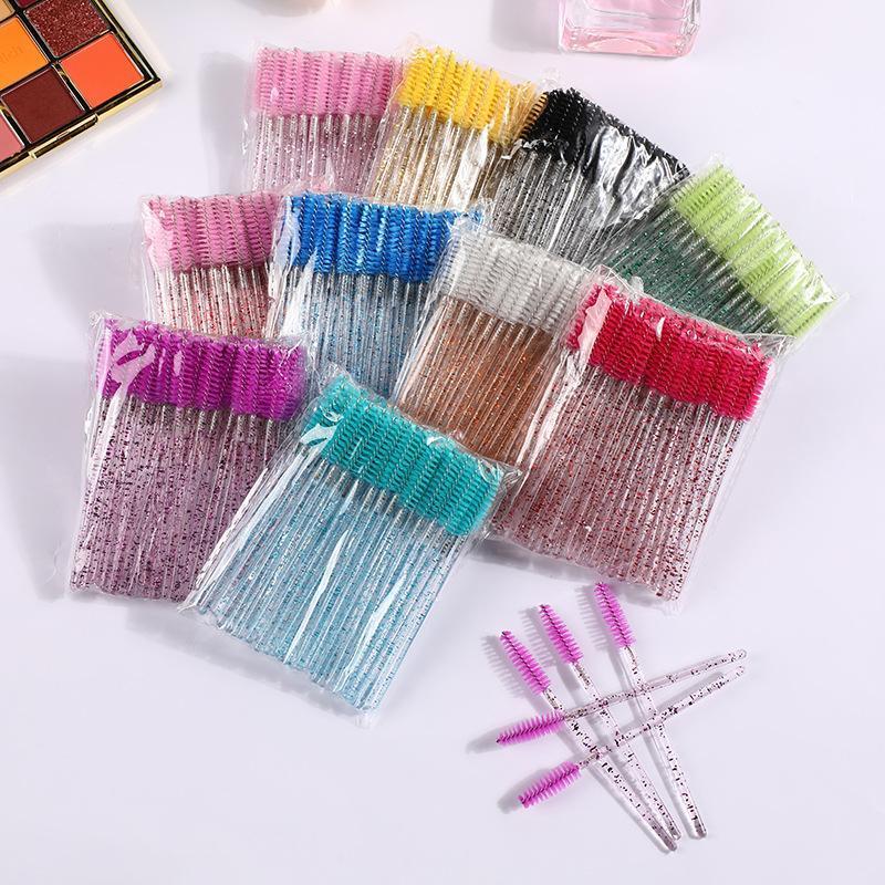 Random Color Spiral Eyelash Curling Brushes, 100pcs set Disposable Mascara Brushes, Eyelash Spoolie Brushes, Makeup Tools For Women