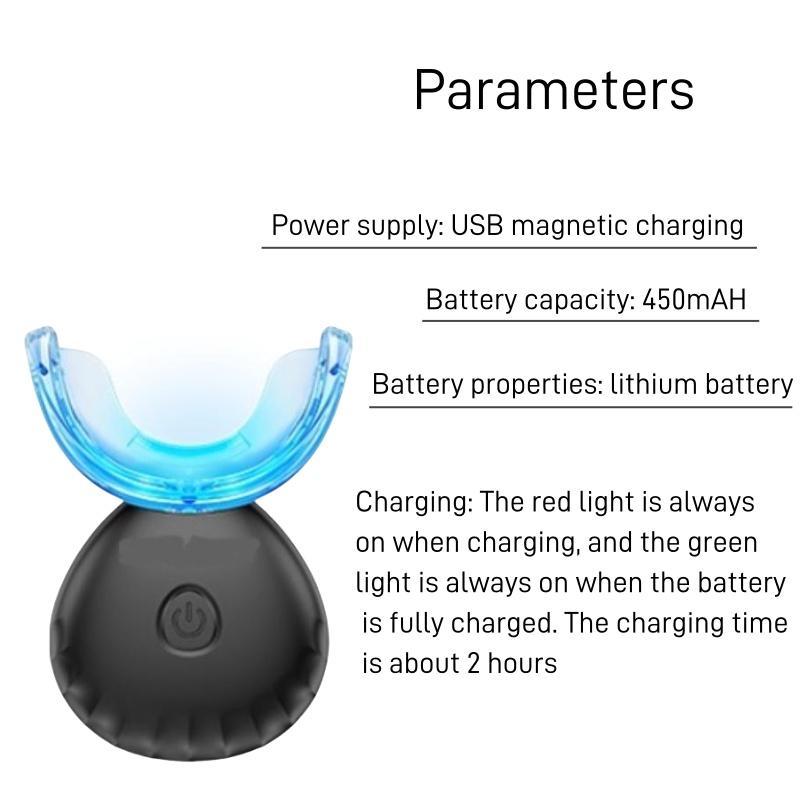 Rechargeable Teeth Brightening Kit, LED Teeth Brightening Accelerator Light & 4 Counts Gel Pen & 1 Count Tooth Color Chart, Professional Teeth Brightening Kit for Women & Men