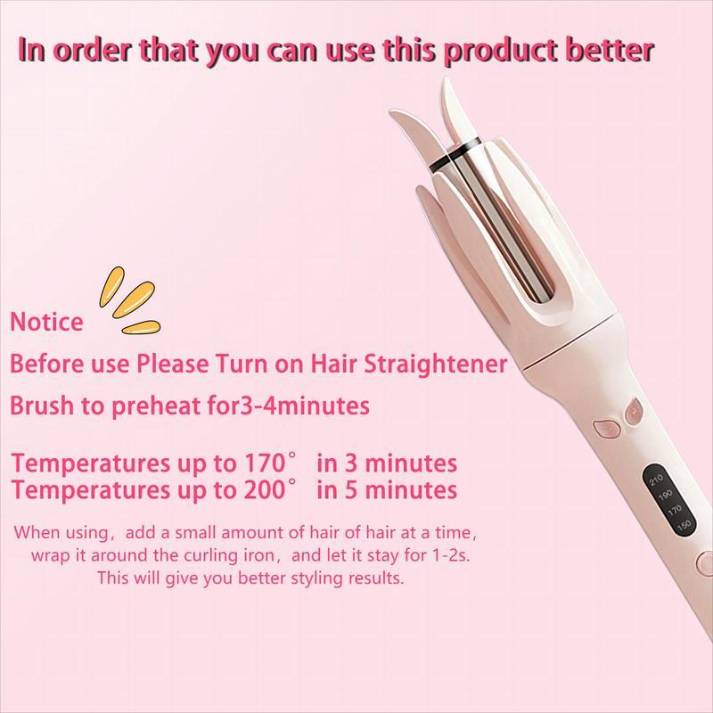 Automatic Hair Curling Iron, 28mm Hair Curler, Negative Ion Automatic Hair Hair Curl Wand, 4 Modes Temperatures