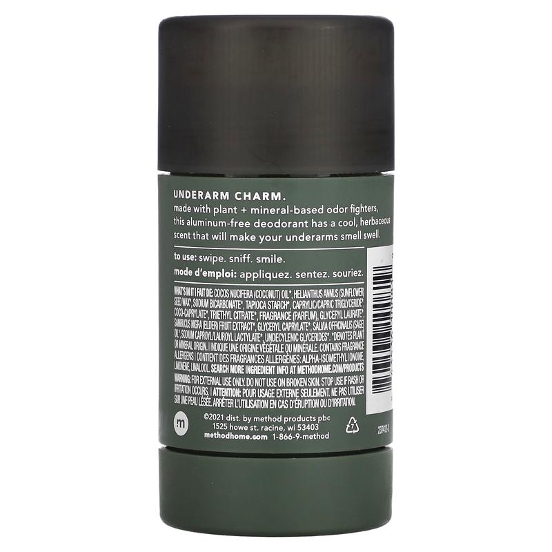 Method Men, Aluminum Free Deodorant, Juniper + Sage, 2.65 oz (75 g)