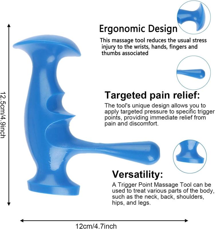 Manual Trigger Point Massage Tool and Thumb  for Full  Deep Tissue Massage,  Point Massage Tool Gifts, with 2 count Finger Ring,   and