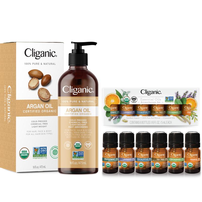 Bundle - Argan Oil (16 oz) + Aromatherapy Set (Top 6)