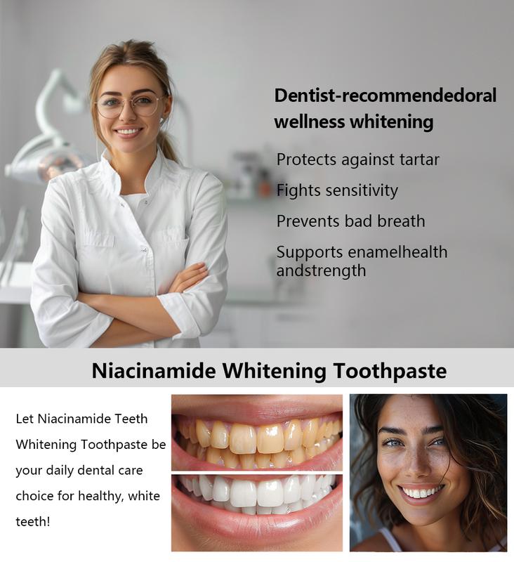 Whitening Toothpaste, Mint Probiotic Niacinamide Toothpaste