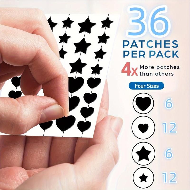 Hydrocolloid Acne Patch, 432pcs box Mixed Color Heart & Star Shaped Acne Cover Patch, Acne Care Patches, Skin Care Products for Women & Men