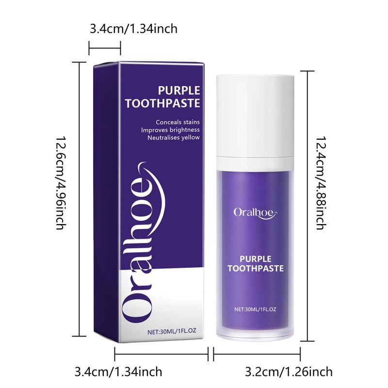 30ml Purple Toothpaste, Deep Cleaning Toothpaste, Oral Care Toothpaste for Freshing Breath, Toothpaste for Adults, Oral Care Product for Daily Use