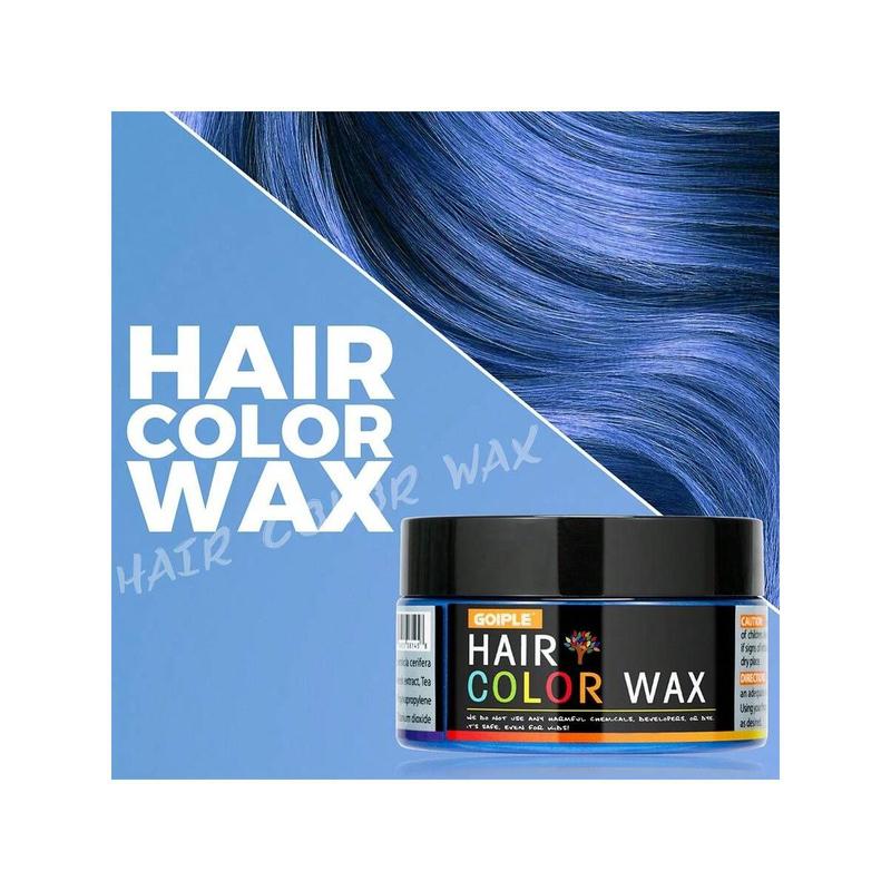 Temporary Hair Color Wax Long Lasting DIY Hair Color Cream  Easy To Wash Hair Dye Mud Safe For Skin And Hair Beard Colorant Styling Pomade For Daily Party Cosplay Men Women (Blue)