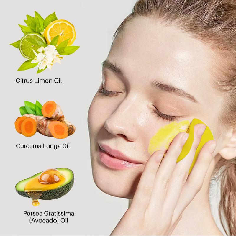 Turmeric Wash and Care Three Piece Set, Turmeric Tablets, Turmeric Cleansing Mousse, Turmeric Soap Facial Cleansing Skincare Facial Cleansing Cleanser