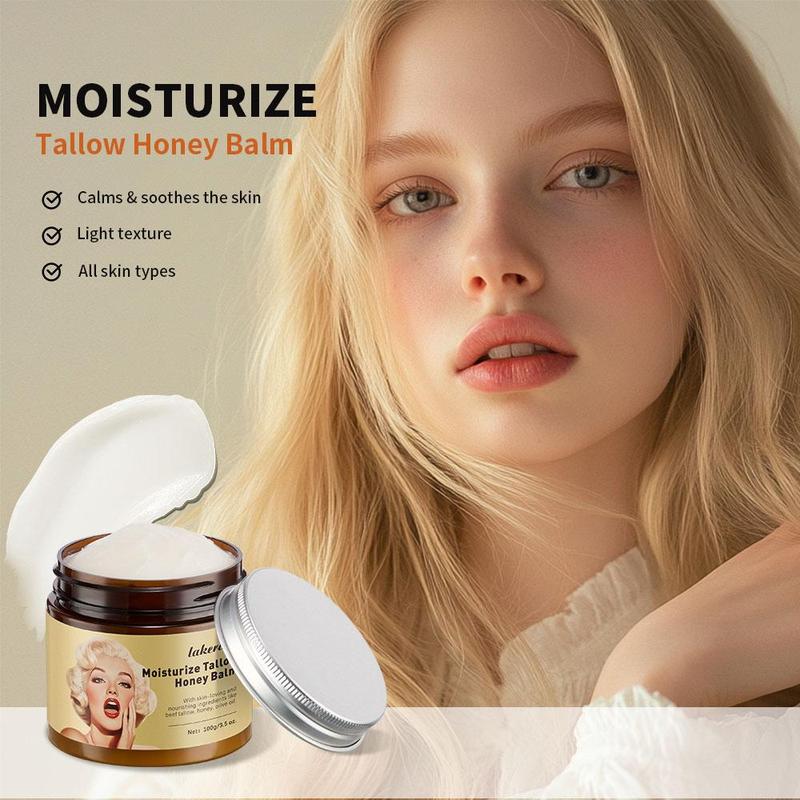 Moisturizing Tallow Honey Skin Care Cream, 2 Counts Nourishing Body Moisturizer for Soothing Skin, Body Care Product for Women & Girls