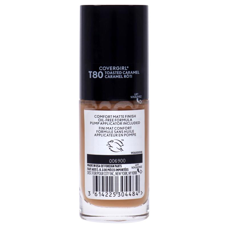 TruBlend Matte Made Liquid Foundation - T80 Toasted Caramel by CoverGirl for Women - 1 oz Foundation