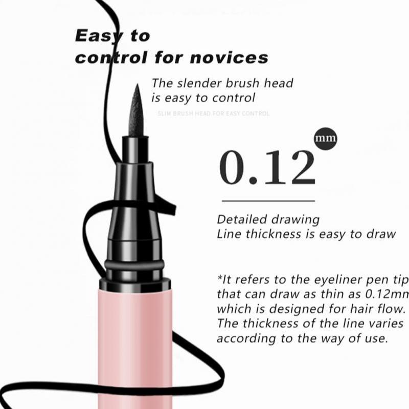 Liquid Eyeliner Pen, Waterproof Long Lasting Eyeliner Pencil, Quick Drying Eyeliner Pen with Precise Flexible Tip and Comfortable Grip