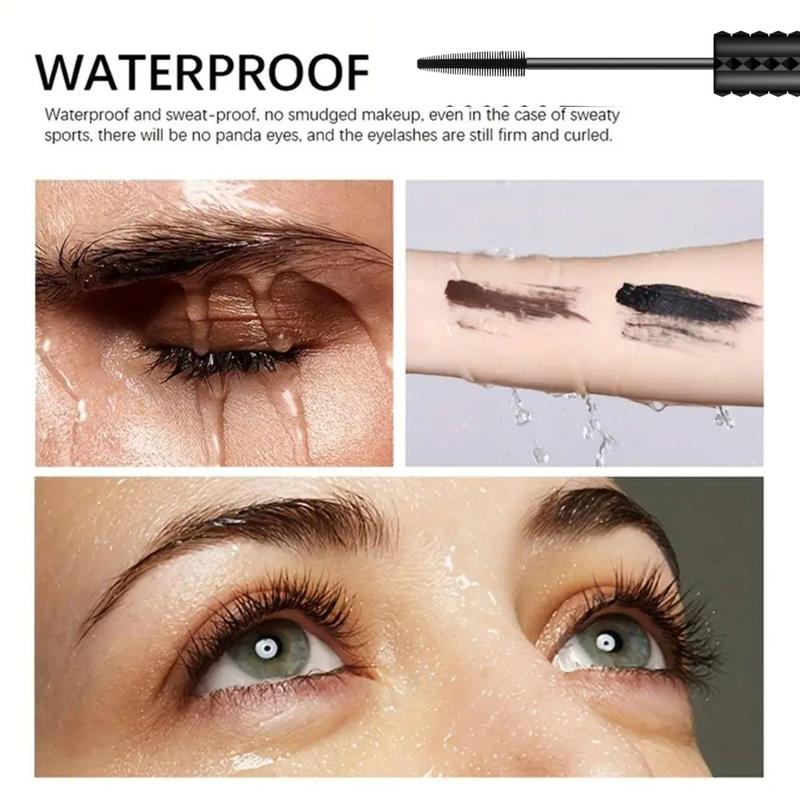 Waterproof Long Lasting Mascara, 1 Count Natural Curl Eyelashes Mascara, Eyelashes Lengthening Volumizing Defining, Professional Eye Makeup Products, Christmas Gift