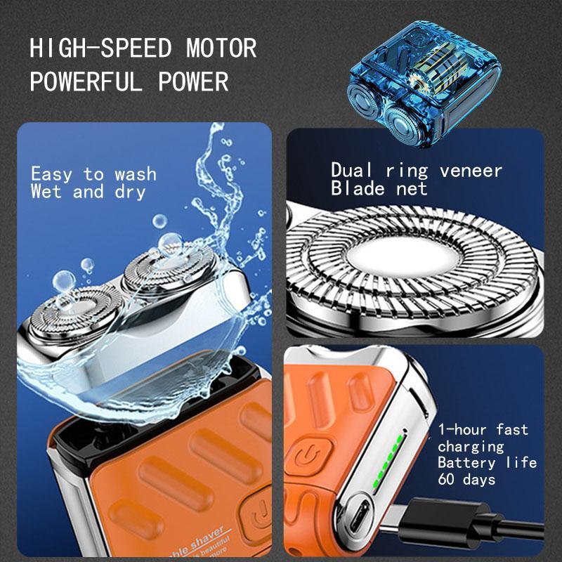 Portable Electric Shaver, Mini Shaver with Box, Portable Men's Electric Shaver for Car, Great for Travel, Daily Use, Christmas Gift