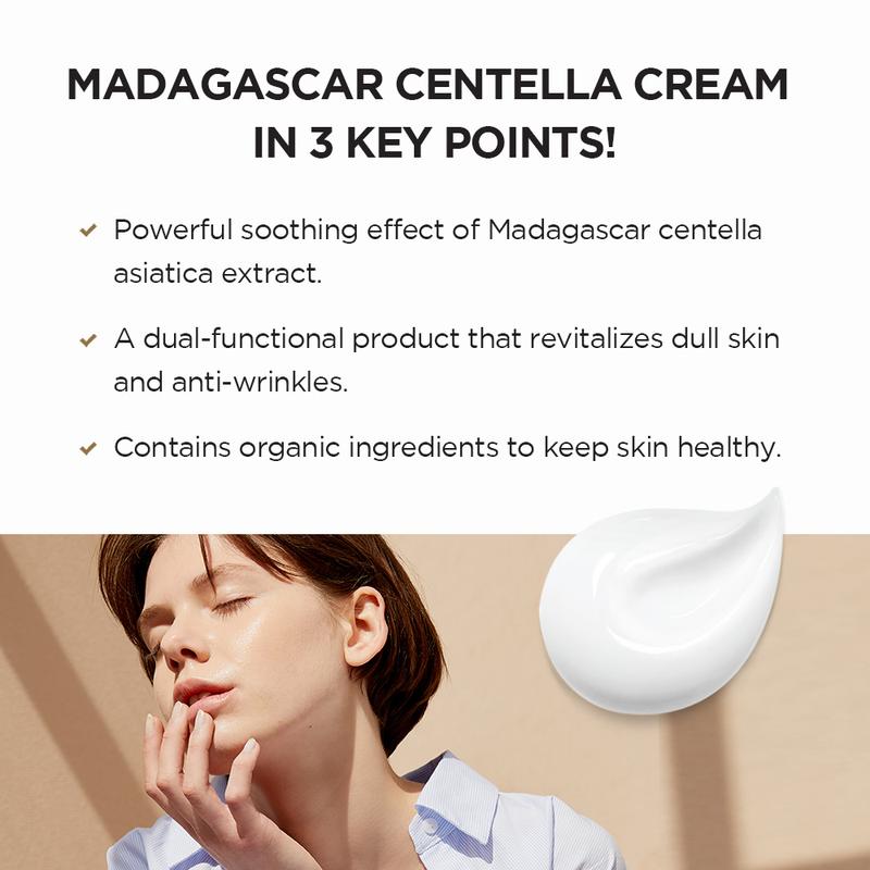 [SKIN1004 Official Shop] Madagascar Centella Cream 2.53 fl.oz, 75ml, Organic Ingredients Moisturizing Skincare, Moisturizer Skincare Mild Texture