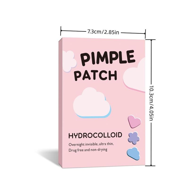 Heart & Cloud Shaped Pimple Patch, 144pcs set Hydrocolloid Face Acne Cover Sticker, Facial Skin Care Product for Women & Men