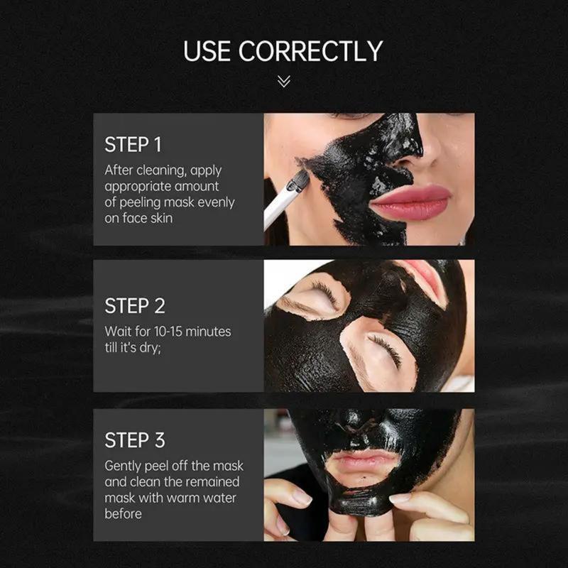 Bamboo Charcoal Facial Mask for Blackheads - 50g Black Dot Remover for Nose and Face, Anti-Acne Pimple Treatment, Deep Cleansing Skin Care Flawless Gentle christmas 2024 ornament