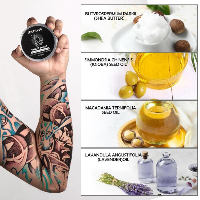 Tattoo Butter 5 fl.oz Aftercare Tattoo Balm Cream For New & Older Tattoos Lavender Natural Ingredients Tattoo Lotion Moisturizer & Brightener