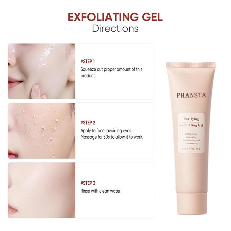 Phansta Exfoliating Exfoliating Exfoliating Facial Exfoliating Cleansing Pore Gel nourishing vegan Skincare Skin Repair[OUA05-A020-50-PK1]