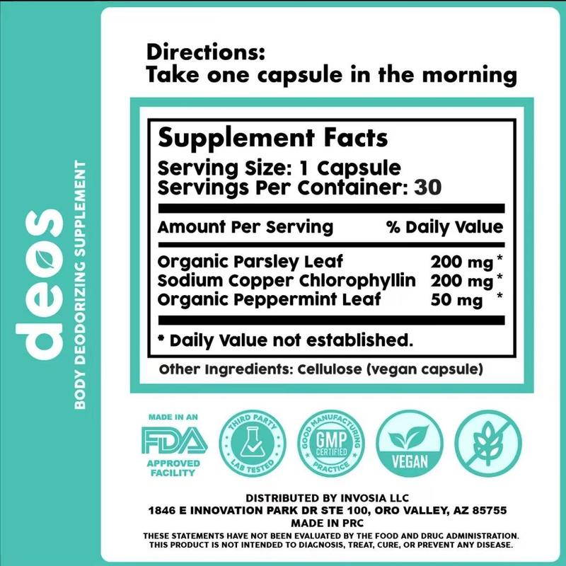 Full Body Deodorant Supplement | DEOS Internal Deodorant Full Body